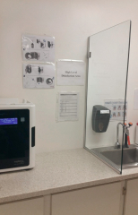 partitions to keep clean and sanitary